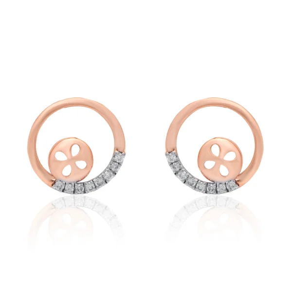 Rose Gold Diamond Earrings
