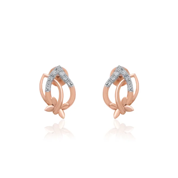 Rose Gold Diamond Earrings