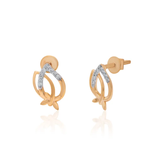 Yellow Gold Diamond Earrings