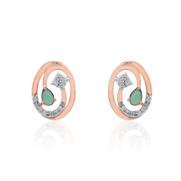 Rose Gold Diamond Earrings