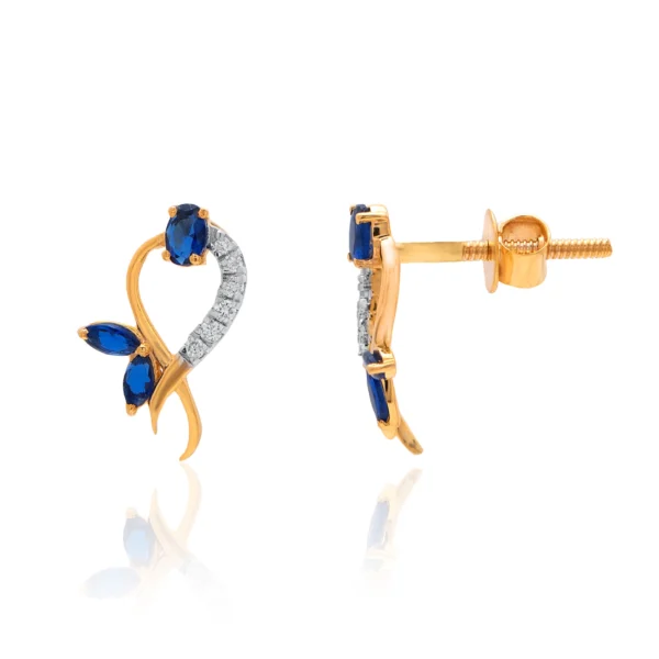 Yellow Gold Diamond Earrings