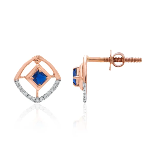 Rose Gold Diamond Earrings