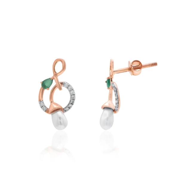 Rose Gold Diamond Earrings