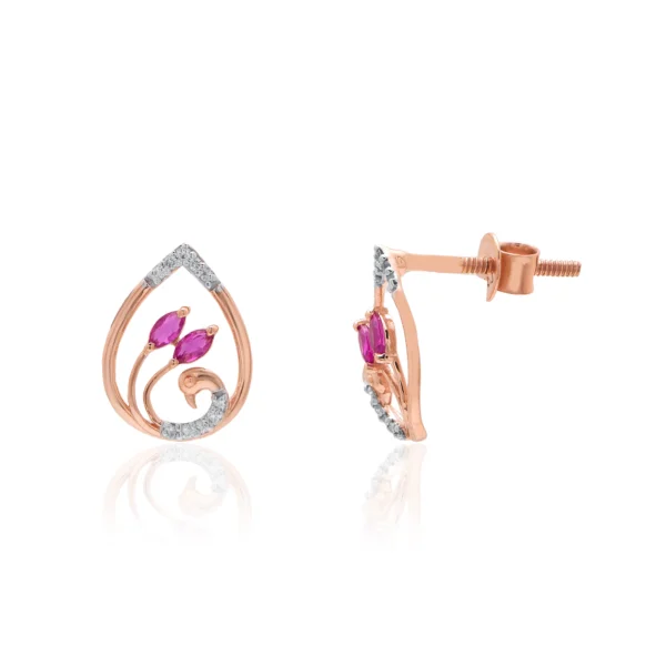 Rose Gold Diamond Earrings
