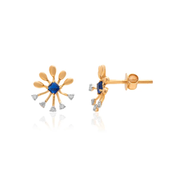 Yellow Gold Diamond Earrings