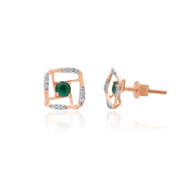 Rose Gold Diamond Earrings