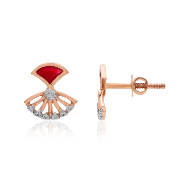 Rose Gold Diamond Earrings