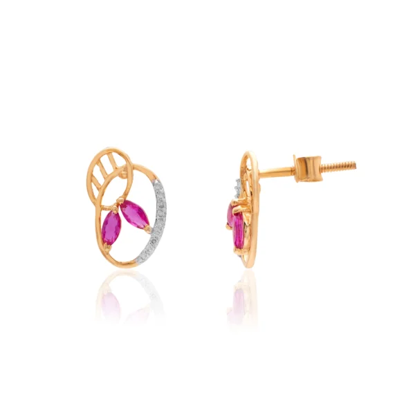 Yellow Gold Diamond Earrings